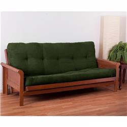 9605-MS-HG 5 in. Vitality Microsuede Full Size Futon Mattress, Hunter Green