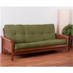 9605-MS-SG 5 in. Vitality Microsuede Full Size Futon Mattress, Sage Green