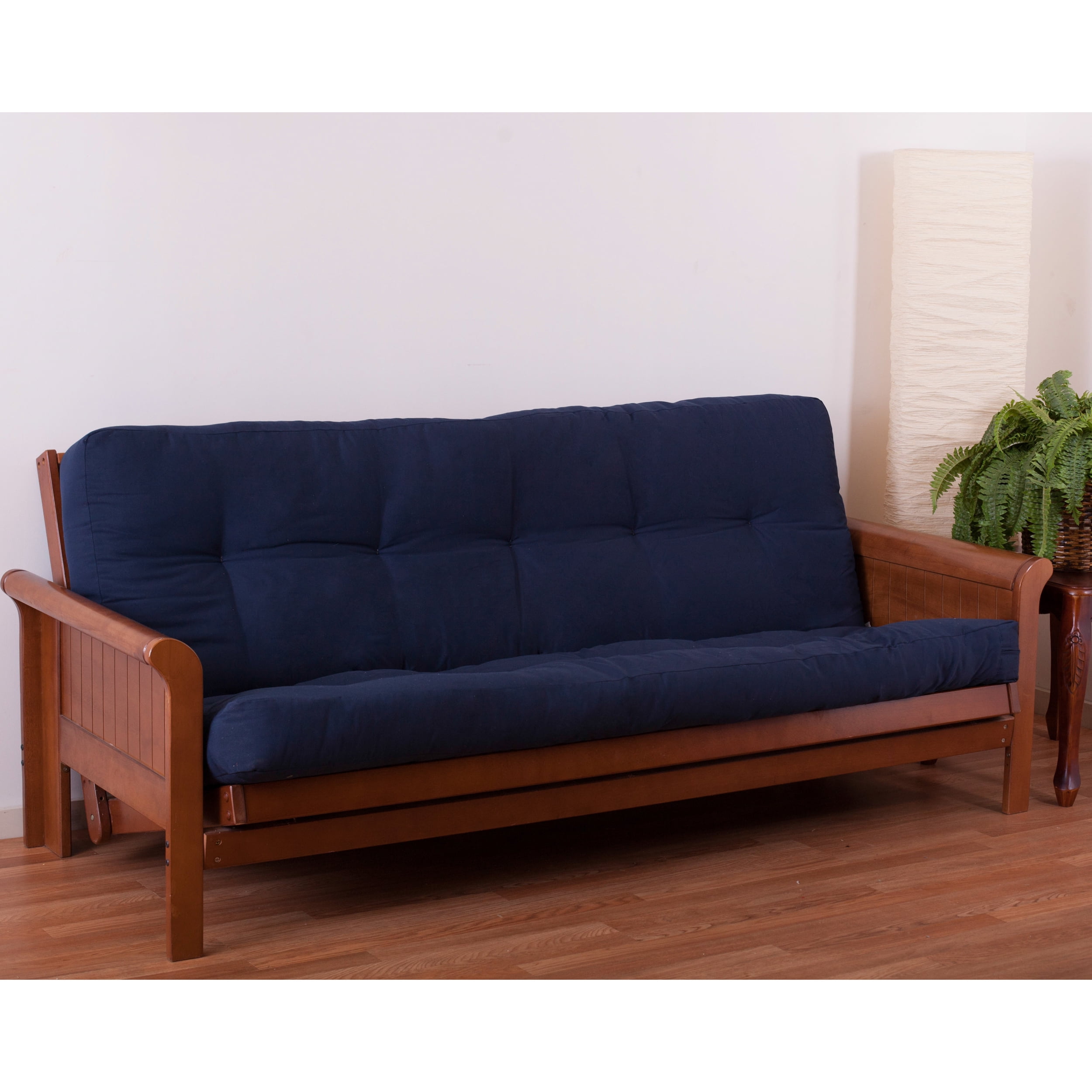 Picture of Blazing Needles 9605-TW-NV 5 in. Renewal Twill Full Size Futon Mattress&#44; Navy