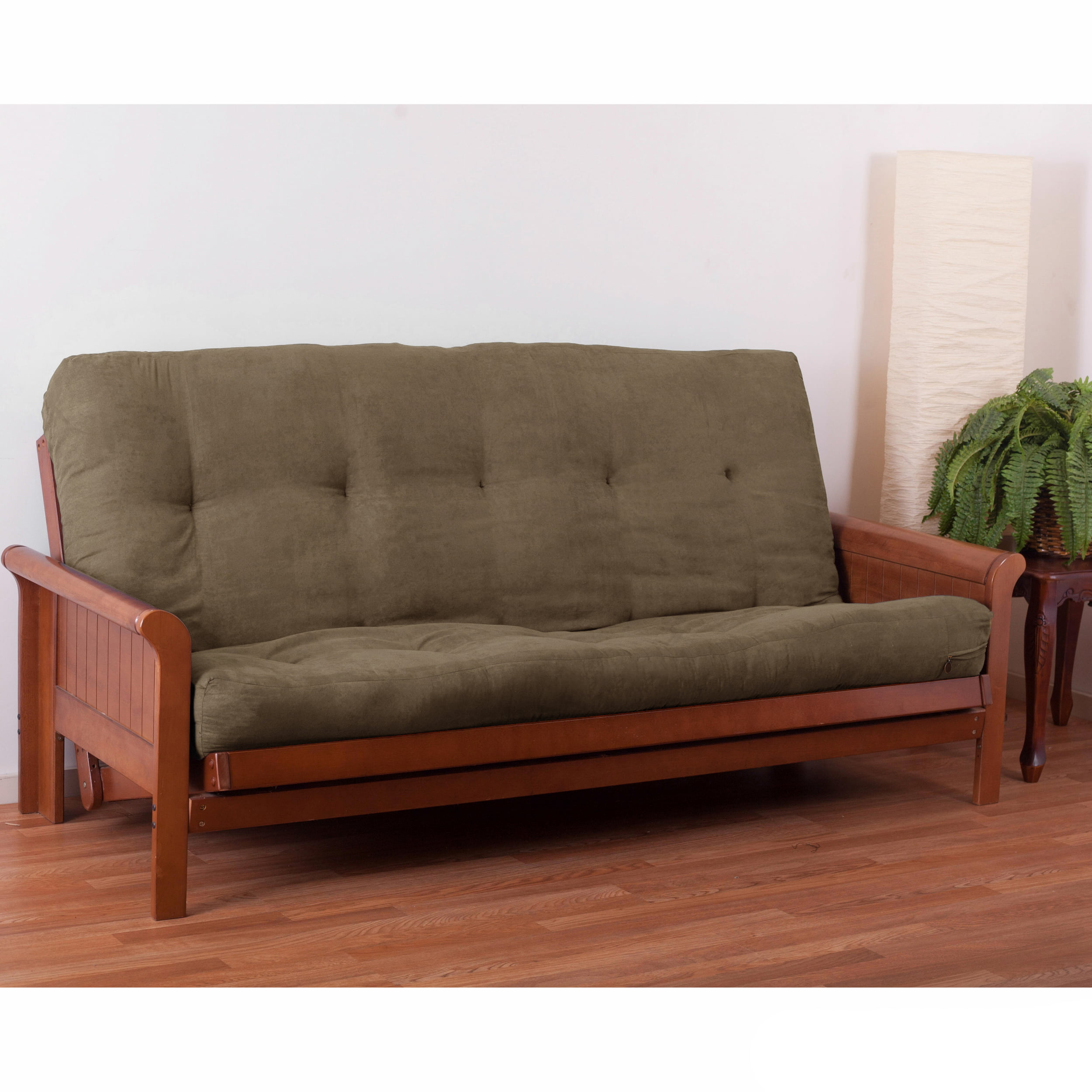 9606-B-MS-JV 7 in. Vitality Microsuede Full Size Futon Mattress, Java