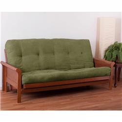 9606-B-MS-SG 7 in. Vitality Microsuede Full Size Futon Mattress, Sage Green
