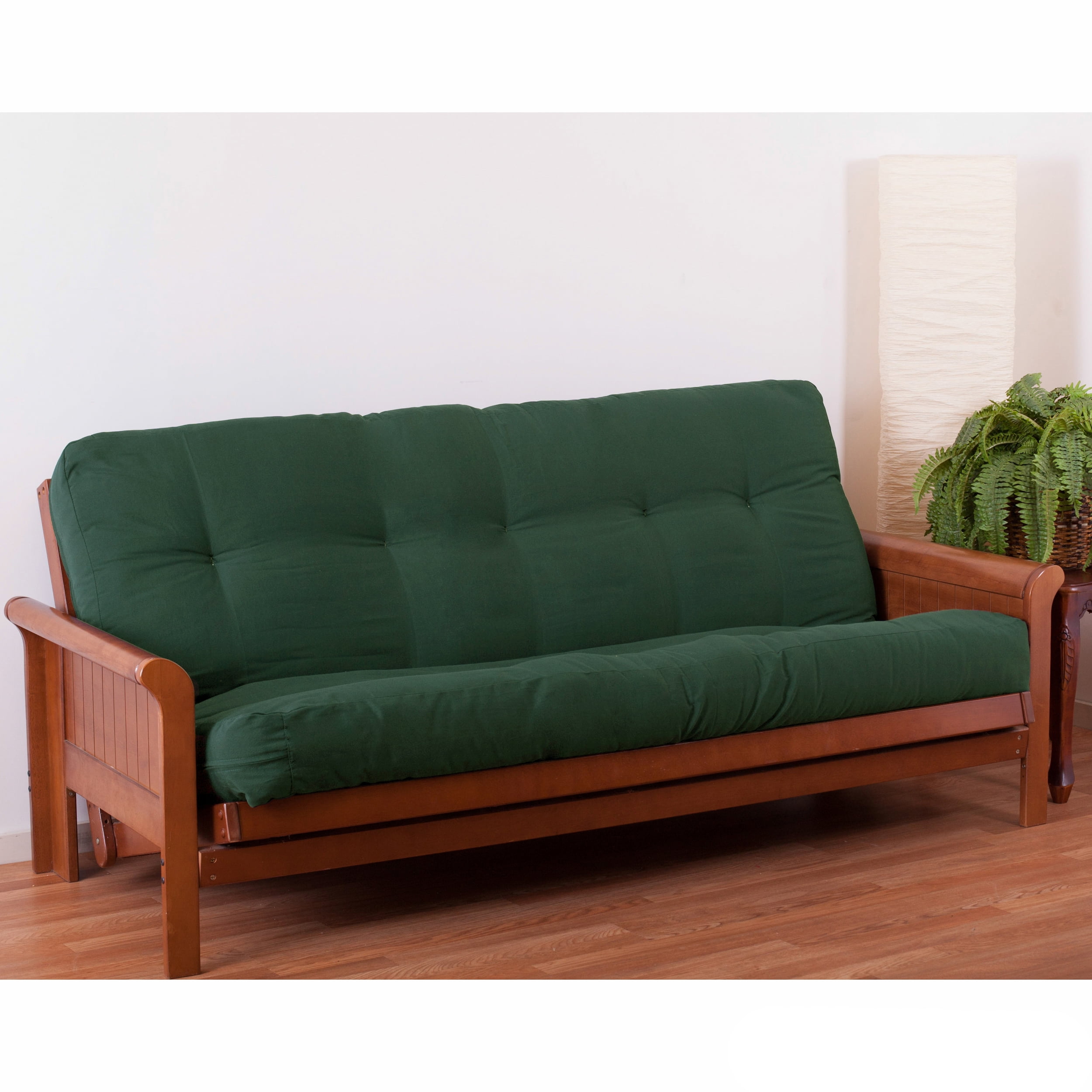 Picture of Blazing Needles 9606-B-TW-FG 7 in. Renewal Twill Full Size Futon Mattress, Forest Green