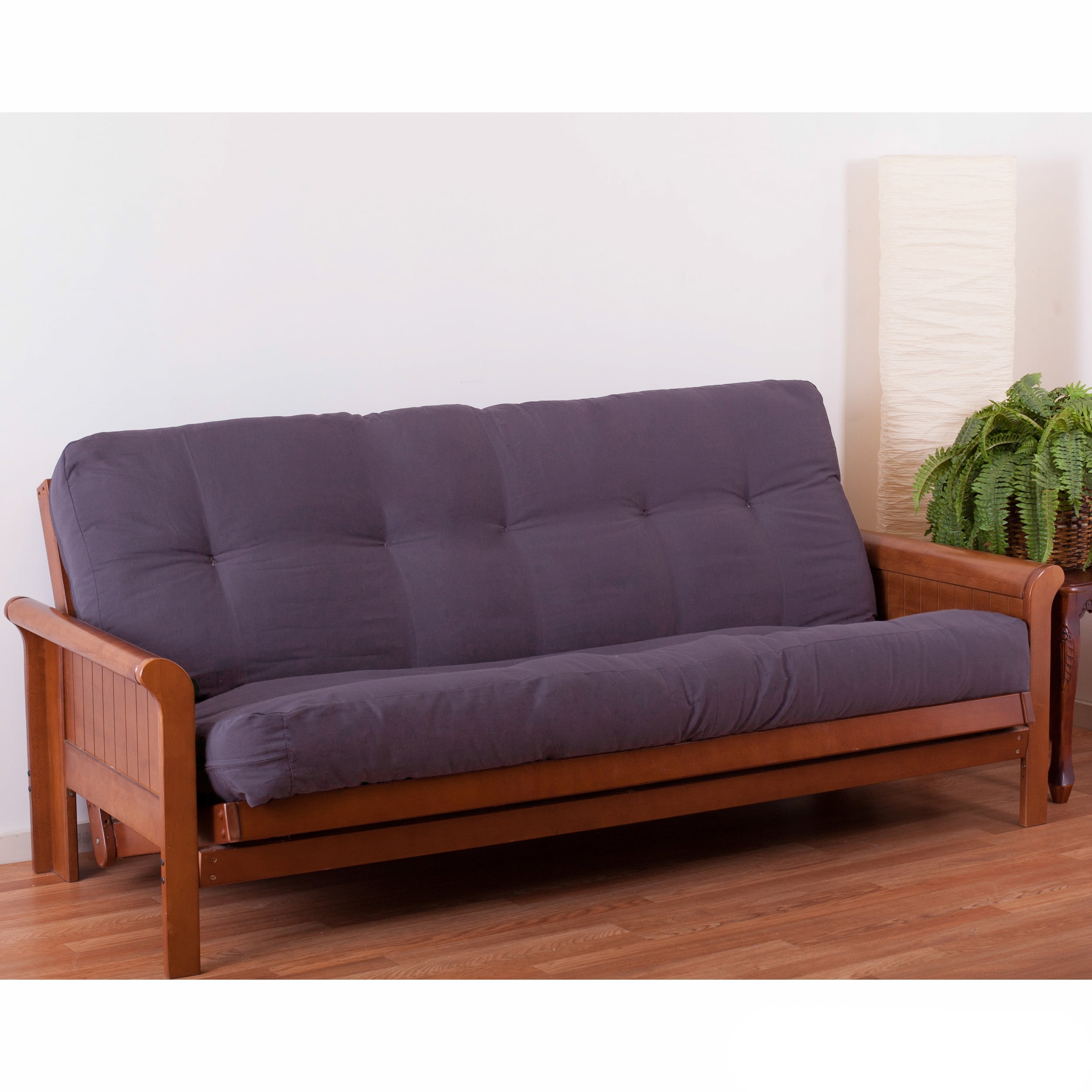 9606-B-TW-GP 7 in. Renewal Twill Full Size Futon Mattress, Grape