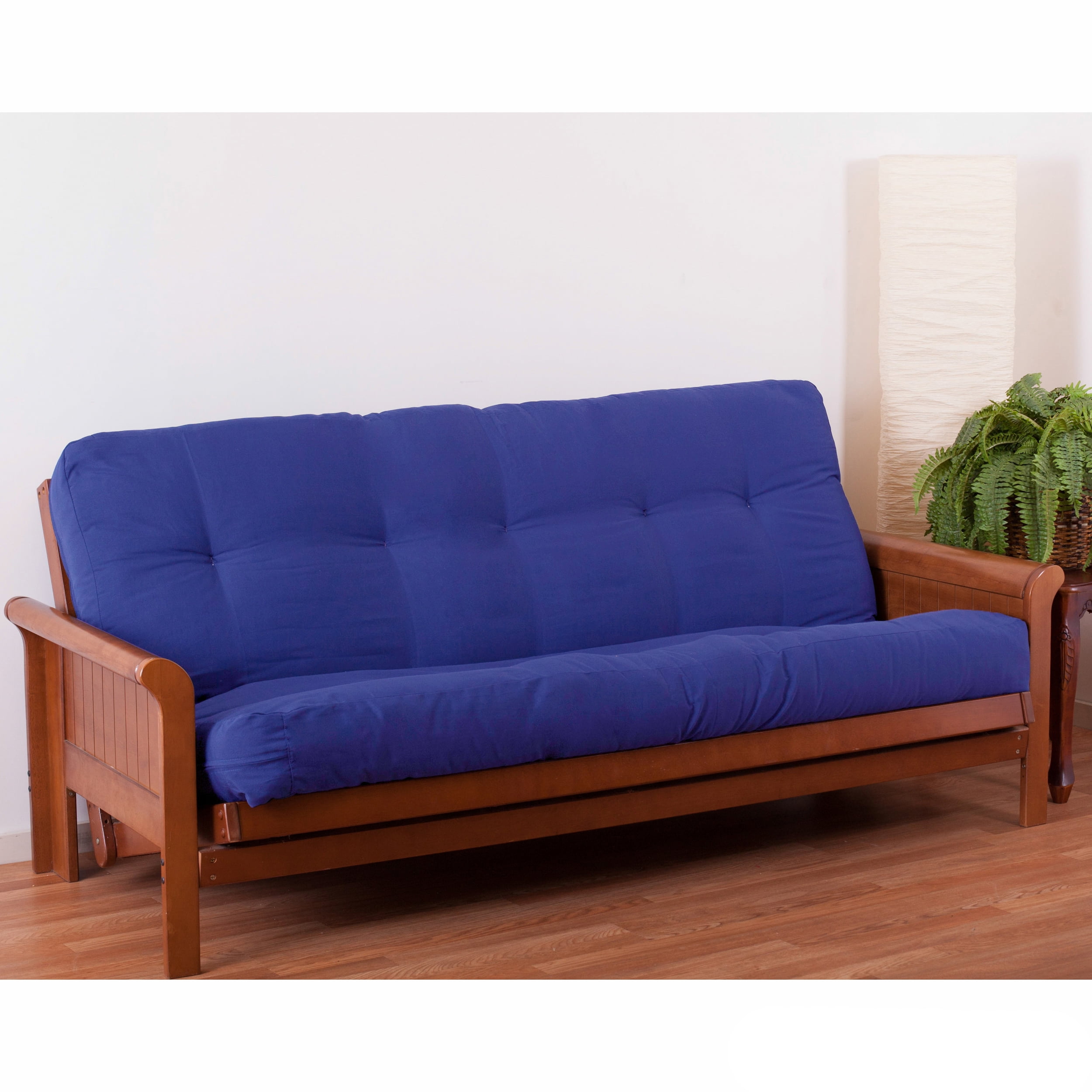 Picture of Blazing Needles 9606-B-TW-RB 7 in. Renewal Twill Full Size Futon Mattress, Royal Blue