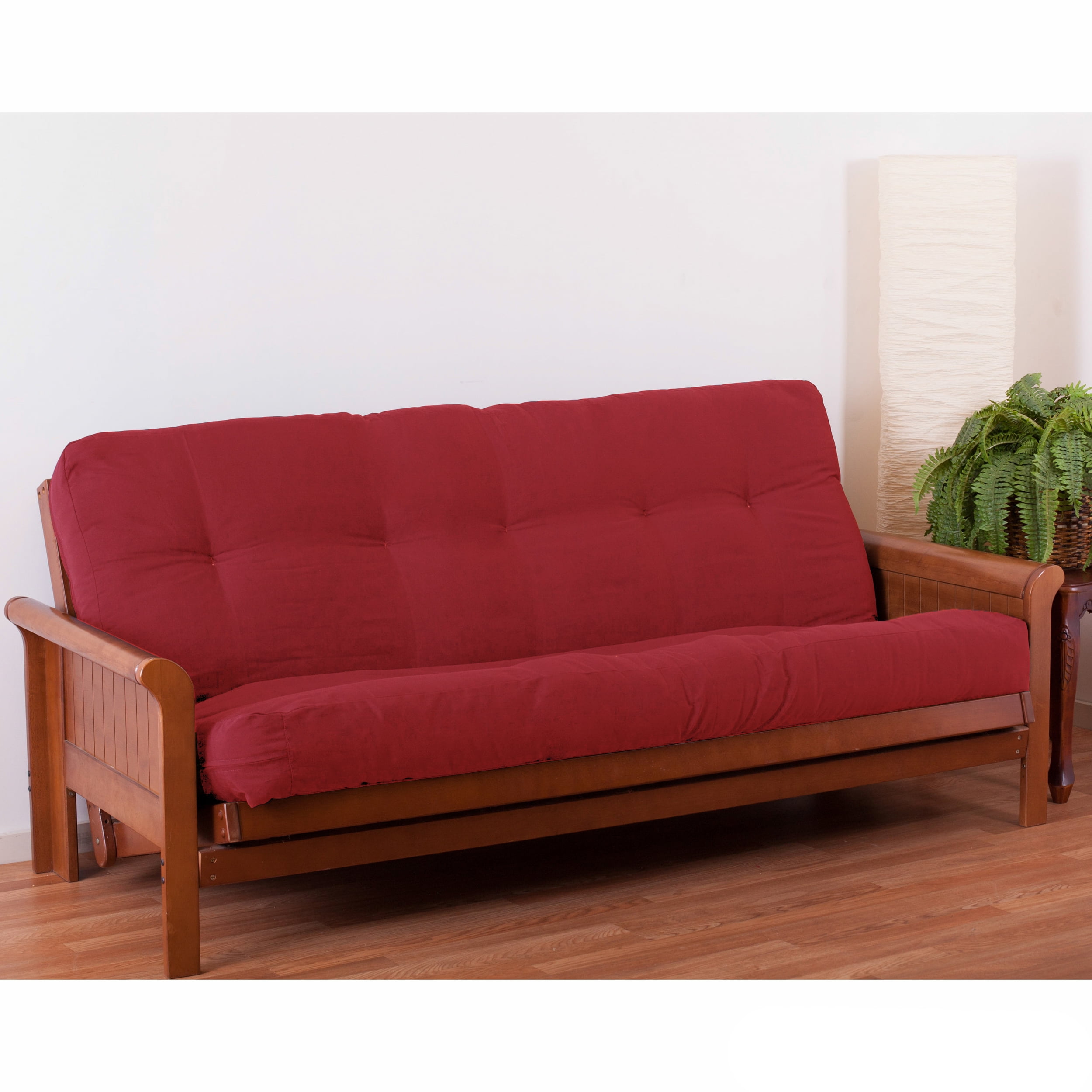 Picture of Blazing Needles 9606-B-TW-RR 7 in. Renewal Twill Full Size Futon Mattress, Ruby Red