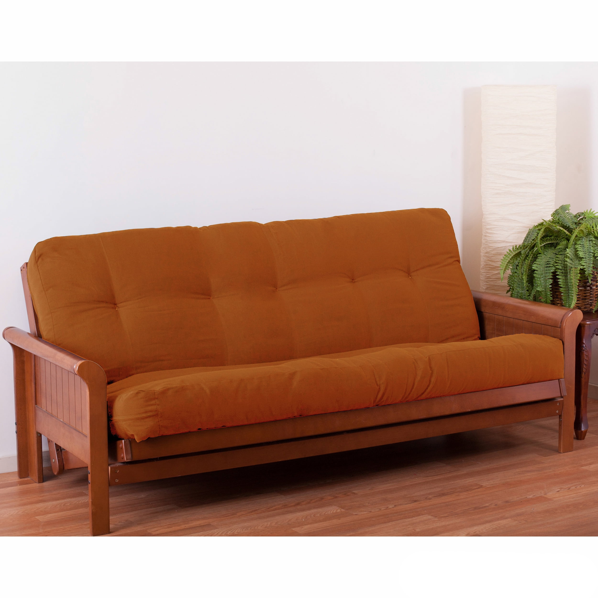 Picture of Blazing Needles 9606-B-TW-SP 7 in. Renewal Twill Full Size Futon Mattress, Spice