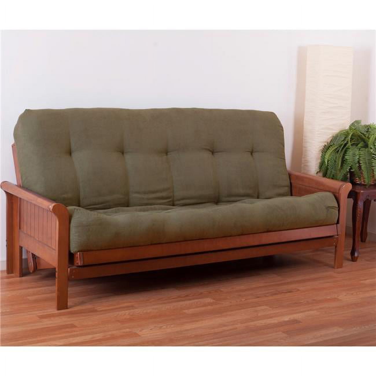 9612-B-MS-JV 9 in. Vitality Microsuede Queen Size Futon Mattress, Java