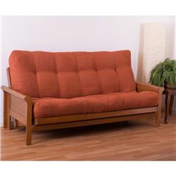 9 in. Vitality Microsuede Queen Size Futon Mattress, Spice