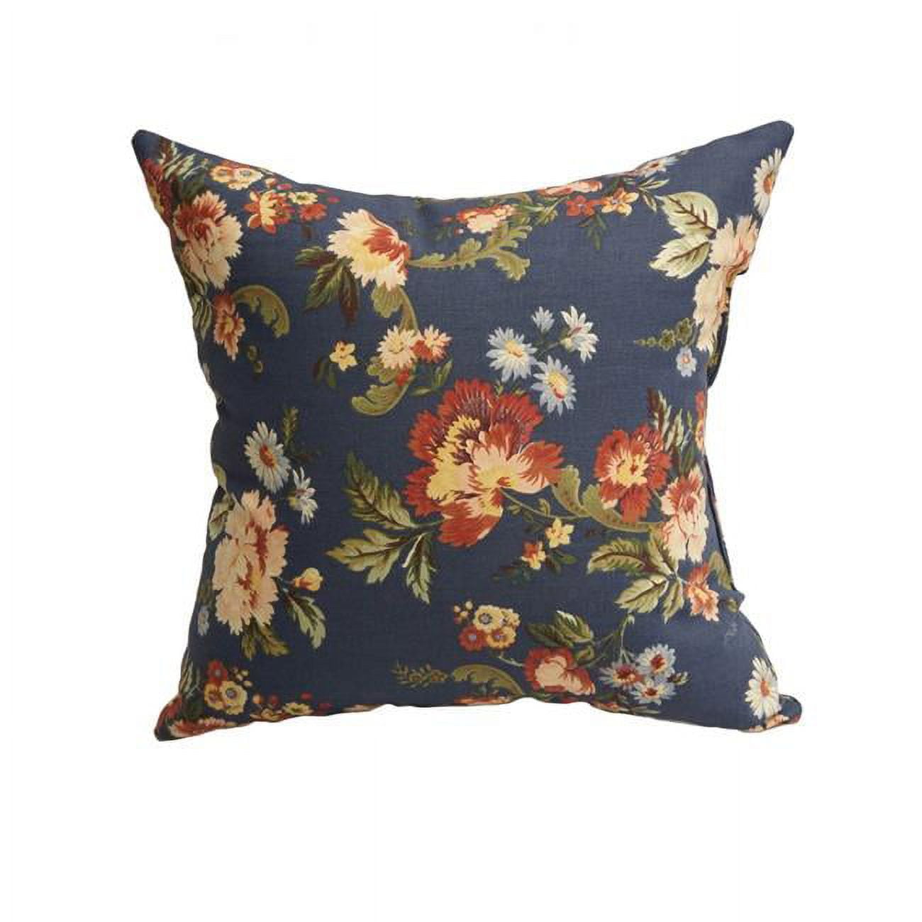 9910-S1-ID-005 17 in. Jacquard Throw Pillows with Inserts, Royal Bloom