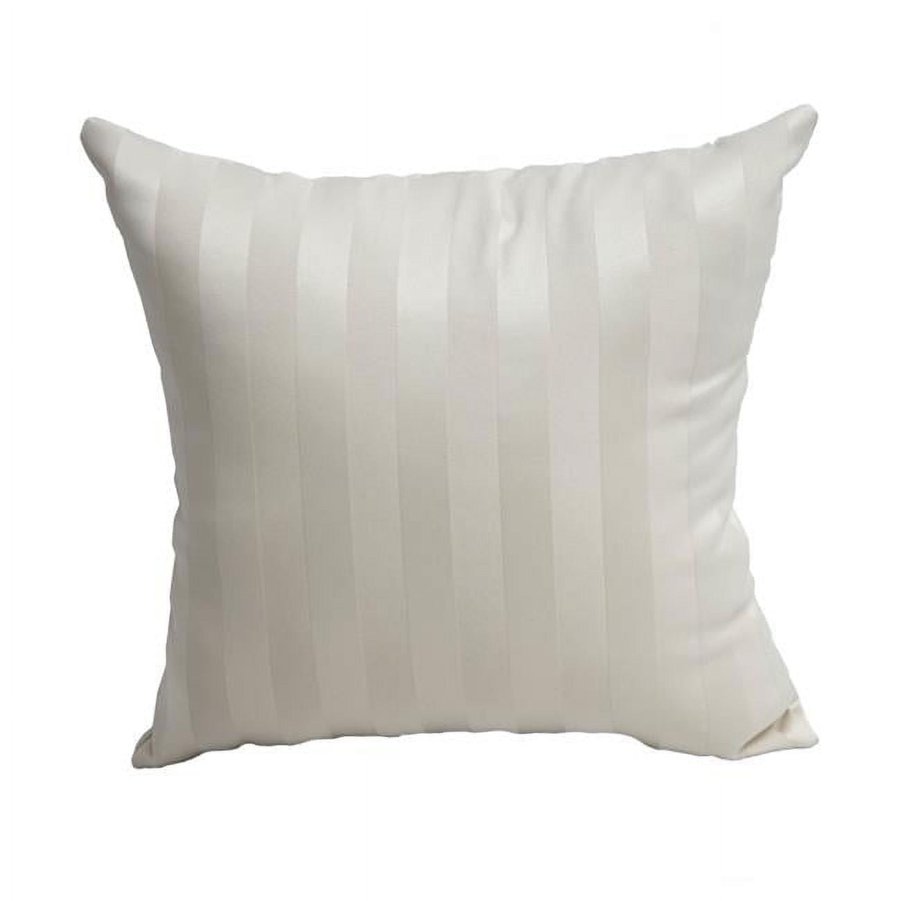 9910-S1-ID-027 17 in. Jacquard Throw Pillows with Inserts, Shimmer Cream