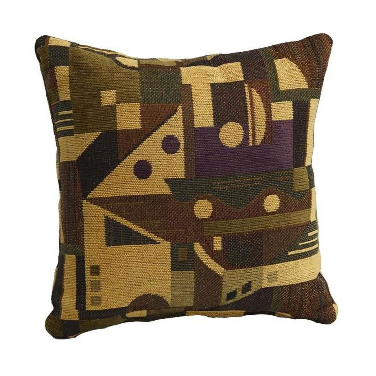 9910-S1-ZP-ID-035 Soft Premium Jacquard Chenille Indoor Throw Pillows, Tate Grape