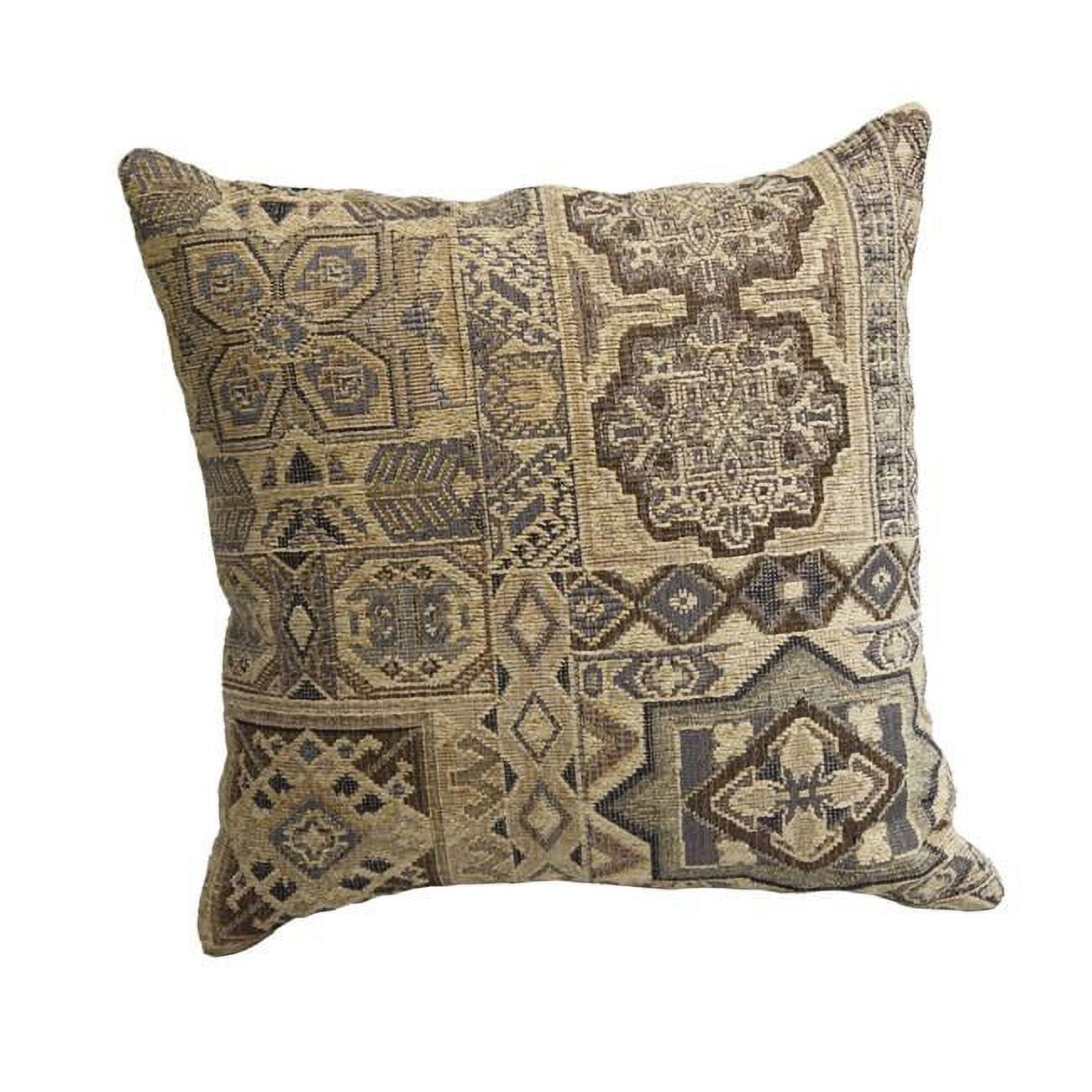 9910-S1-ZP-ID-047 Soft Premium Jacquard Chenille Indoor Throw Pillows, Persian Mosaic