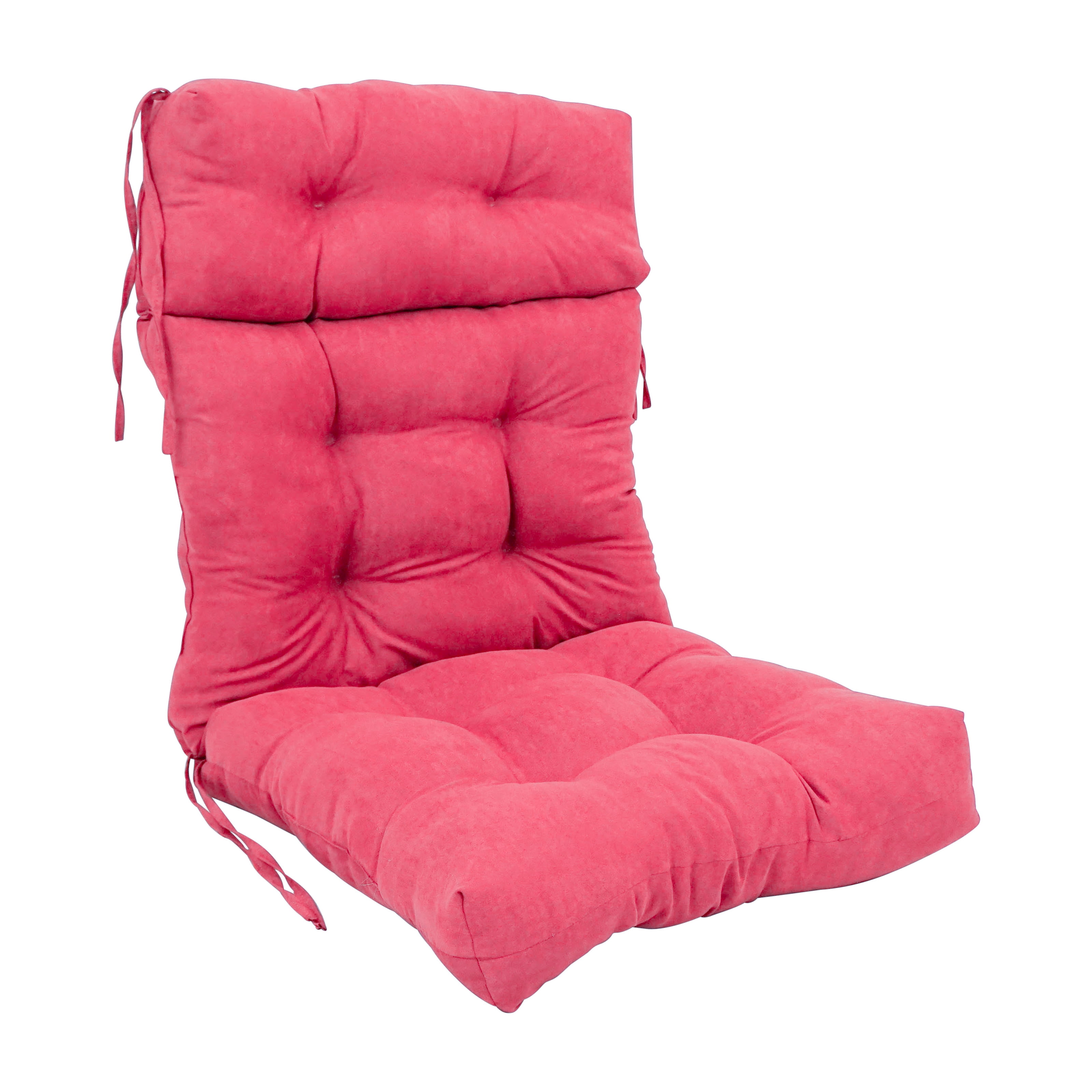 Picture of Blazing Needles 922X45BF-S1-MS-BB 22 x 45 in. Solid Microsuede Tufted Chair Cushion, Bery Berry
