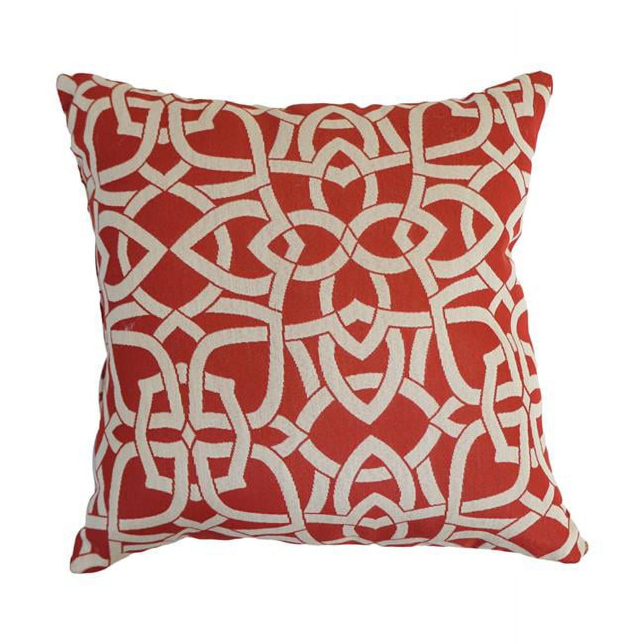 9910-S1-PO-002 17 in. Square Premium Polyester Outdoor Throw Pillow, Dolan Flame