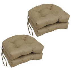 Picture of Blazing Needles 916X16US-T-4CH-PO-010 Spun Polyester U-Shaped Outdoor Dining Chair Cushions&#44; Newfound Cafe - Set of 4
