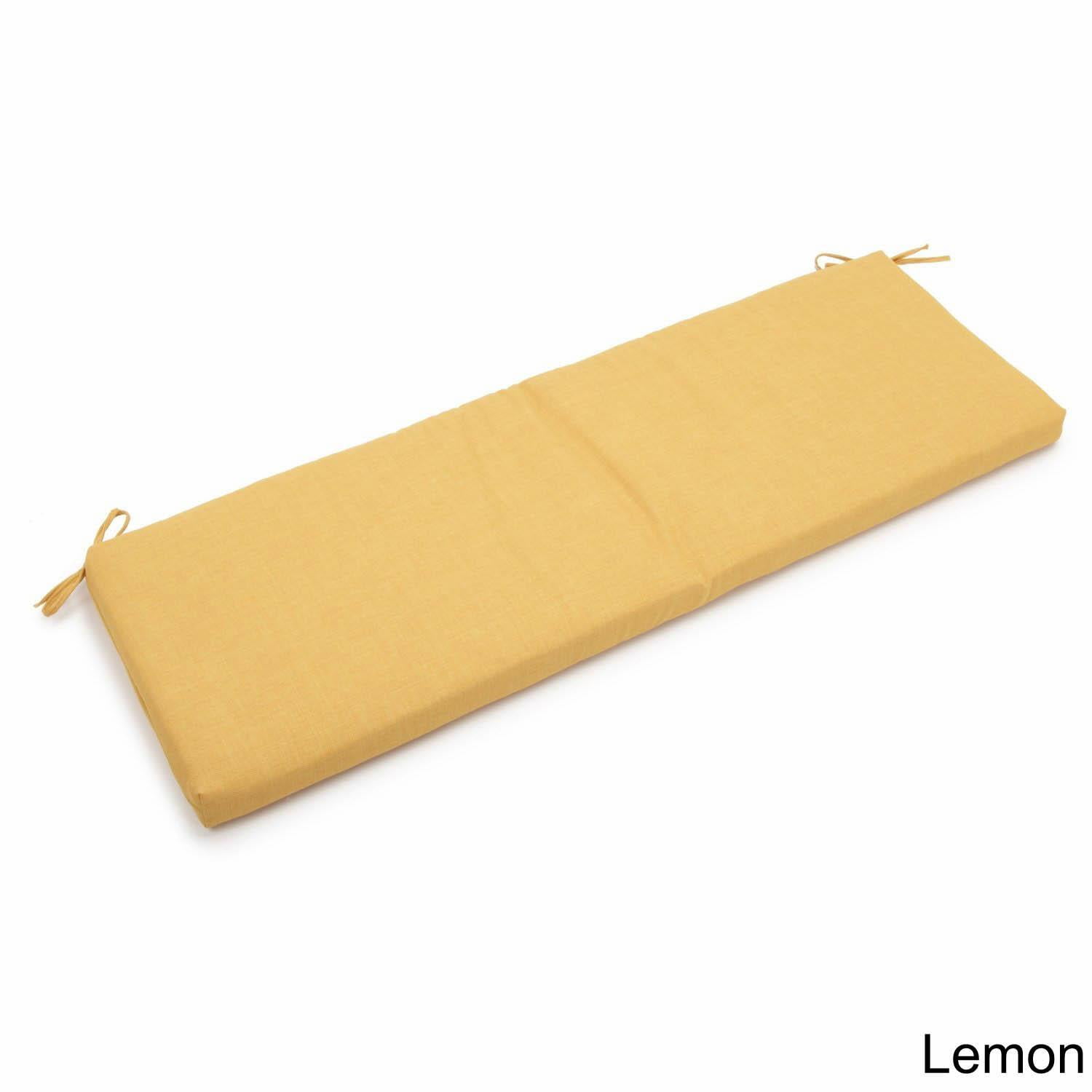 960X19-REO-SOL-03 60 x 19 in. Solid Outdoor Spun Polyester Bench Cushion, Lemon