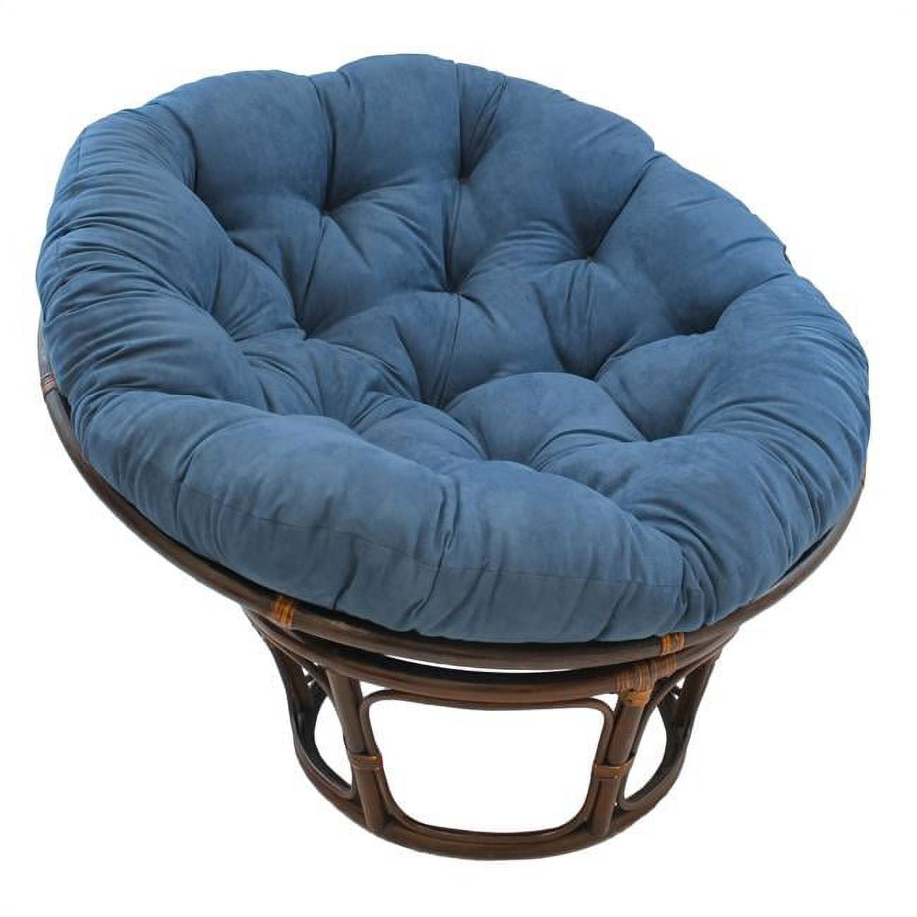 93302-MS-IN 48 in. Solid Microsuede Papasan Cushion, Indigo