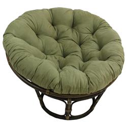 48 in. Solid Microsuede Papasan Cushion, Sage Green