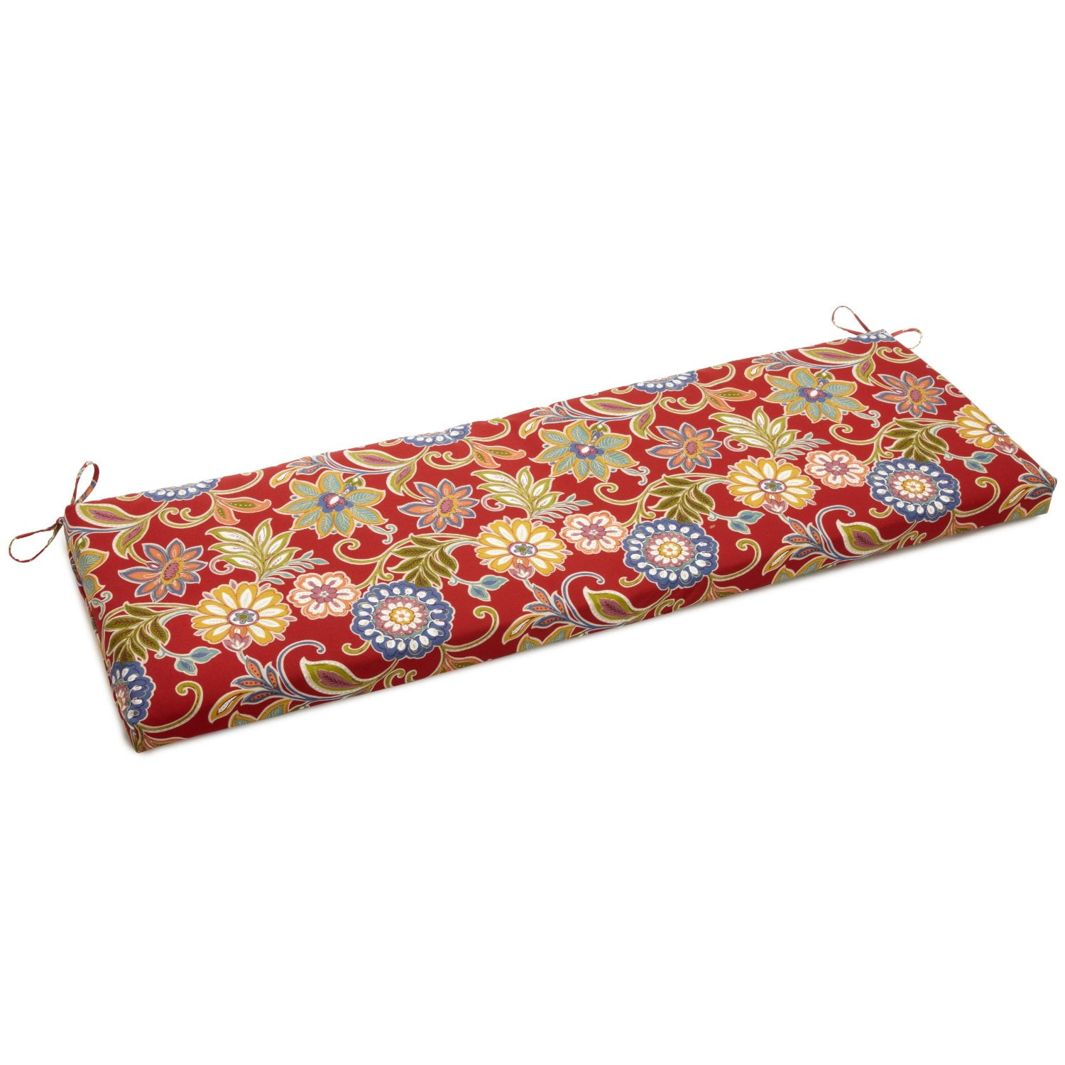 57 x 19 in. Patterned Outdoor Spun Polyester Bench Cushion, Alenia Pompeii