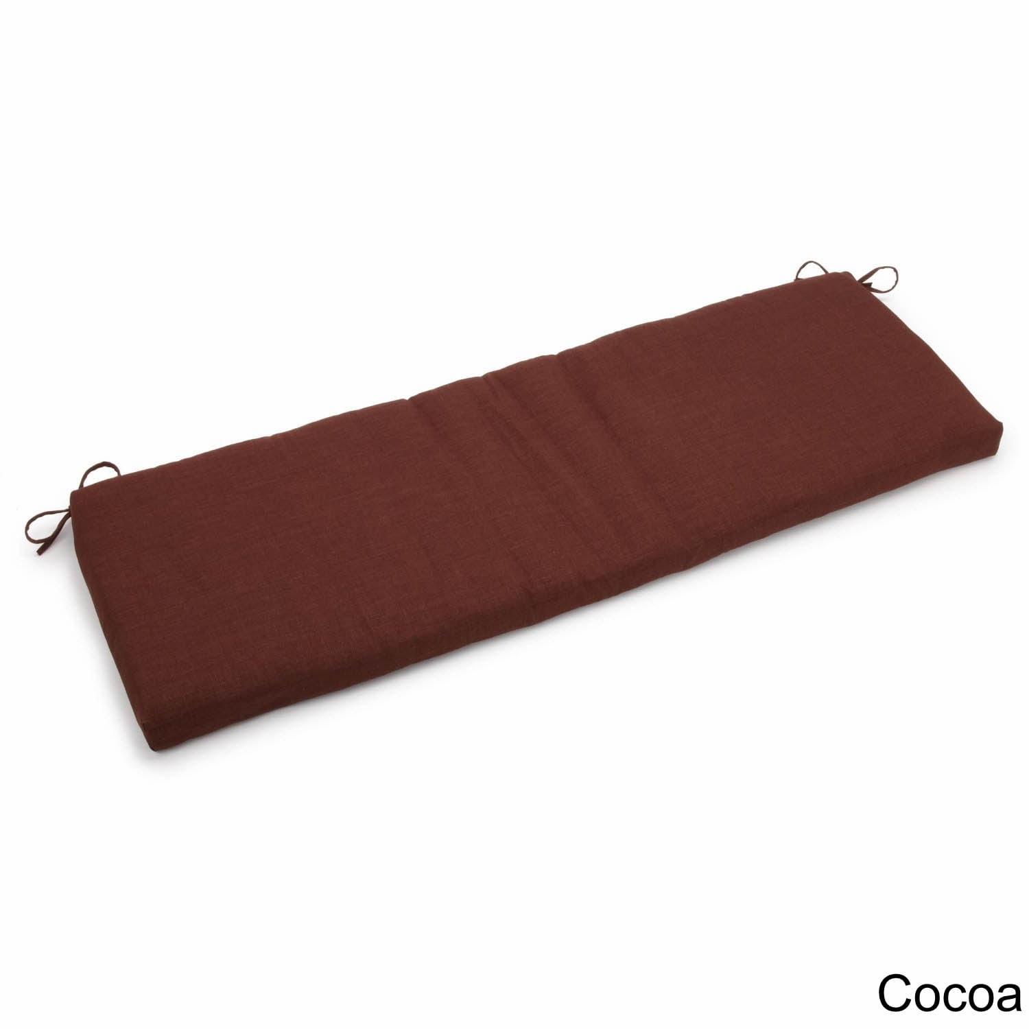 57 x 19 in. Solid Outdoor Spun Polyester Bench Cushion, Cocoa