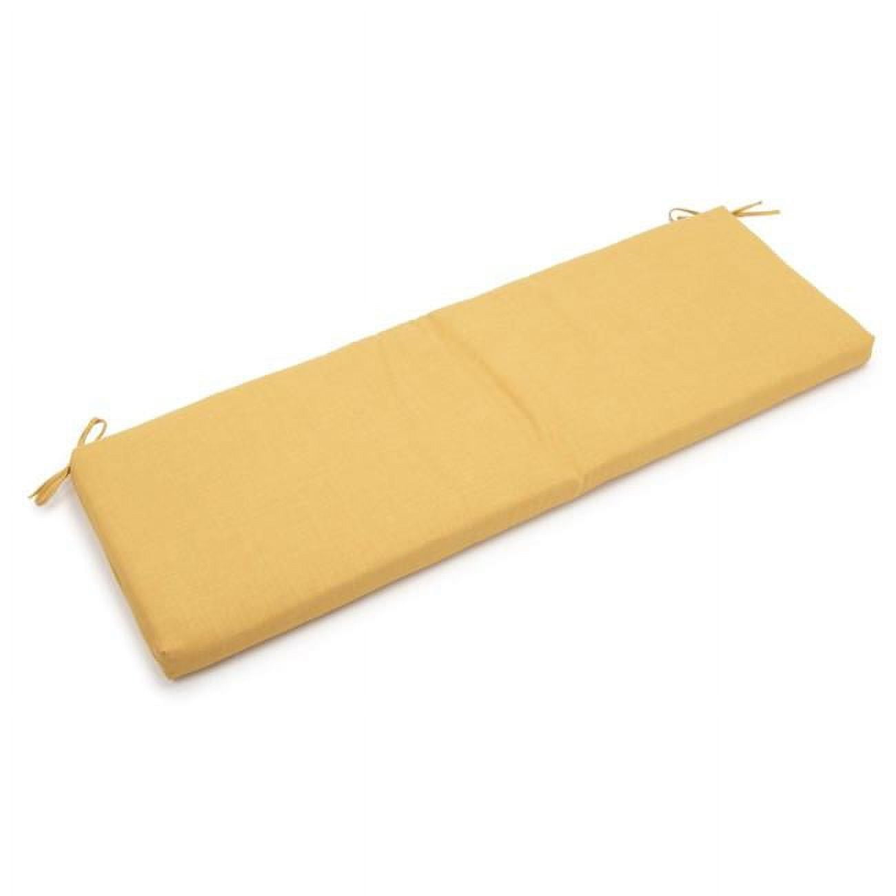 57 x 19 in. Solid Outdoor Spun Polyester Bench Cushion, Lemon