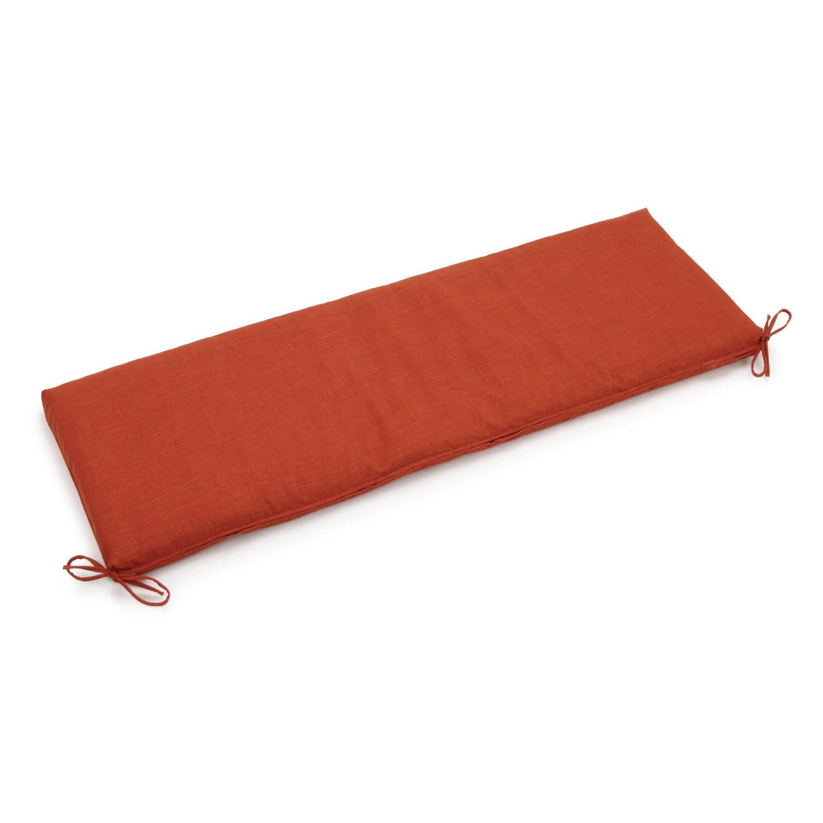 57 x 19 in. Solid Outdoor Spun Polyester Bench Cushion, Cinnamon