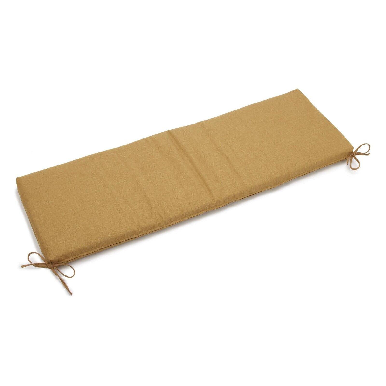 57 x 19 in. Solid Outdoor Spun Polyester Bench Cushion, Wheat