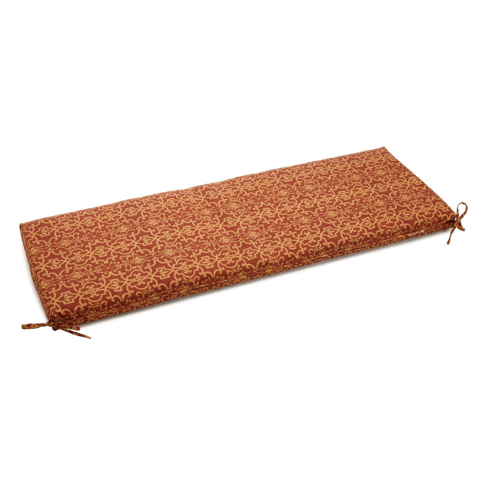63 x 19 in. Patterned Outdoor Spun Polyester Bench Cushion, Vanya Paprika