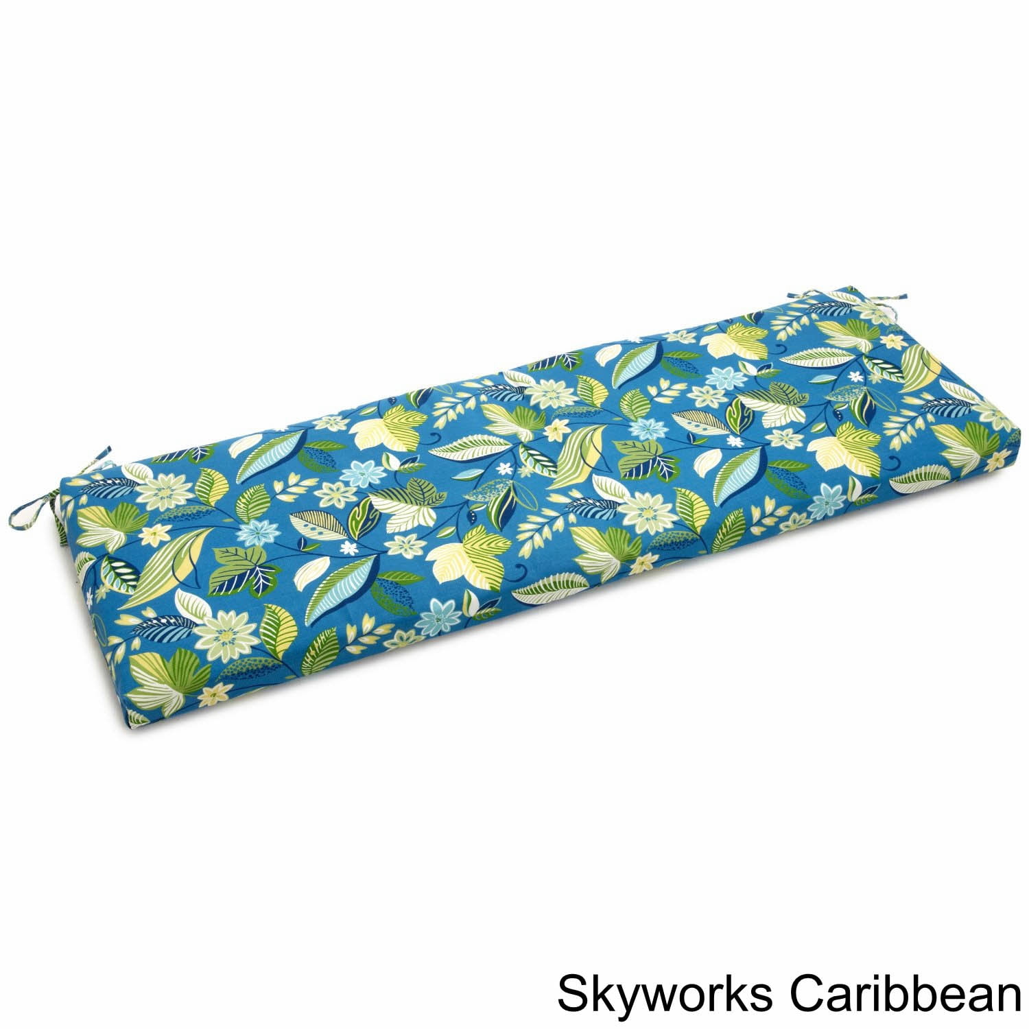 63 x 19 in. Patterned Outdoor Spun Polyester Bench Cushion, Skyworks Caribbean