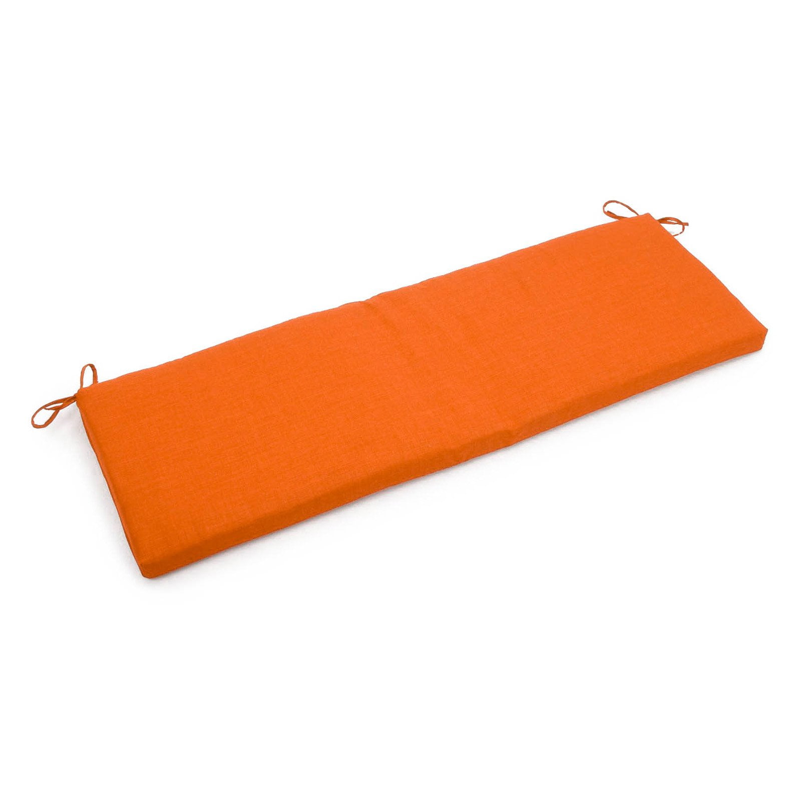 63 x 19 in. Solid Outdoor Spun Polyester Bench Cushion, Tangerine Dream