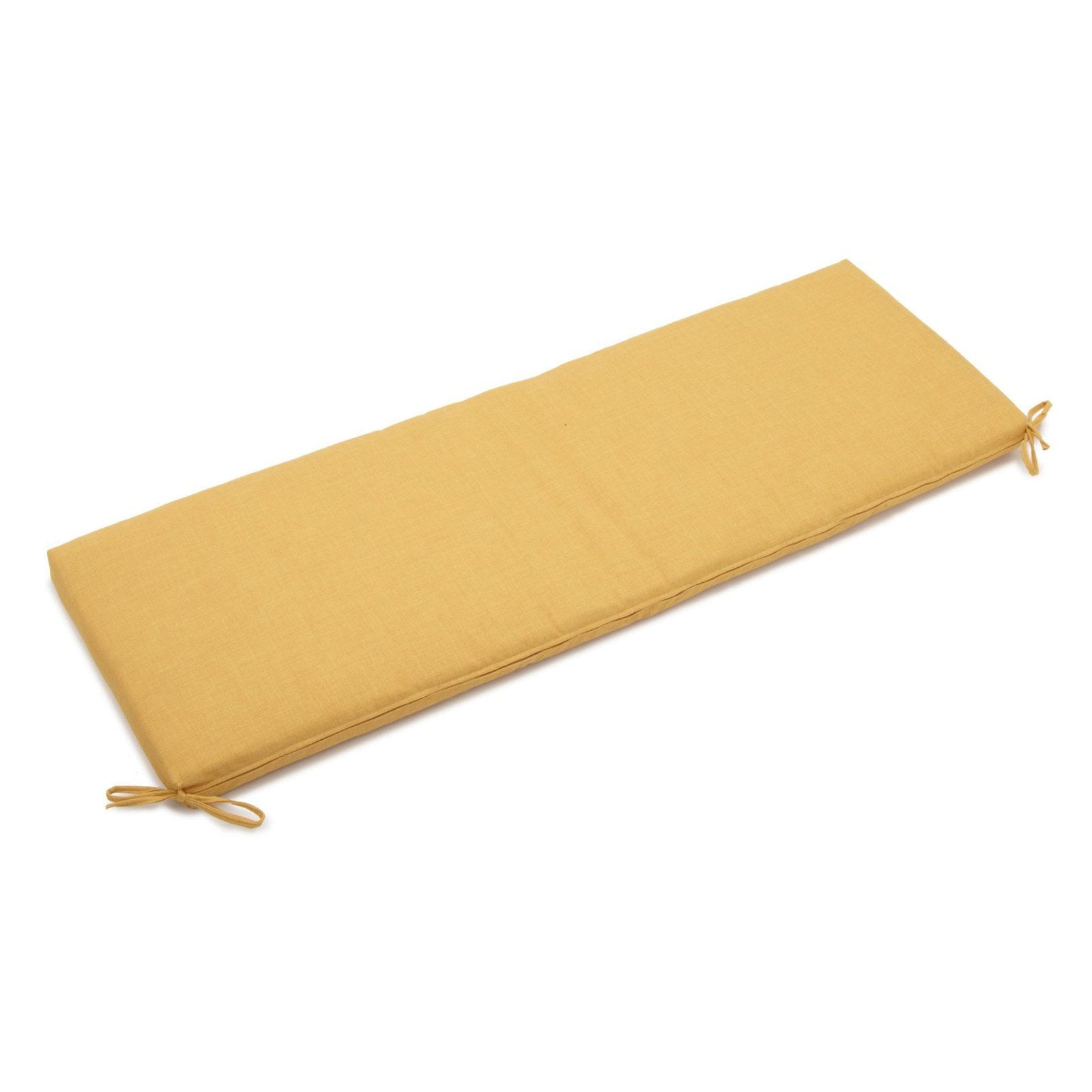 63 x 19 in. Solid Outdoor Spun Polyester Bench Cushion, Lemon