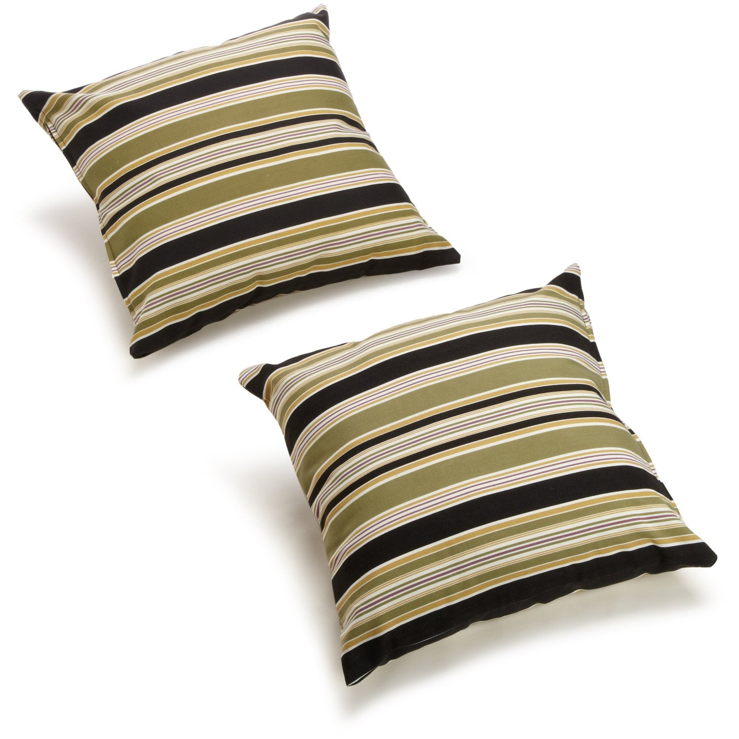 9910-S2-REO-13 17 in. Square Solid Polyester Outdoor Throw Pillows, Eastbay Onyx - Set of 2