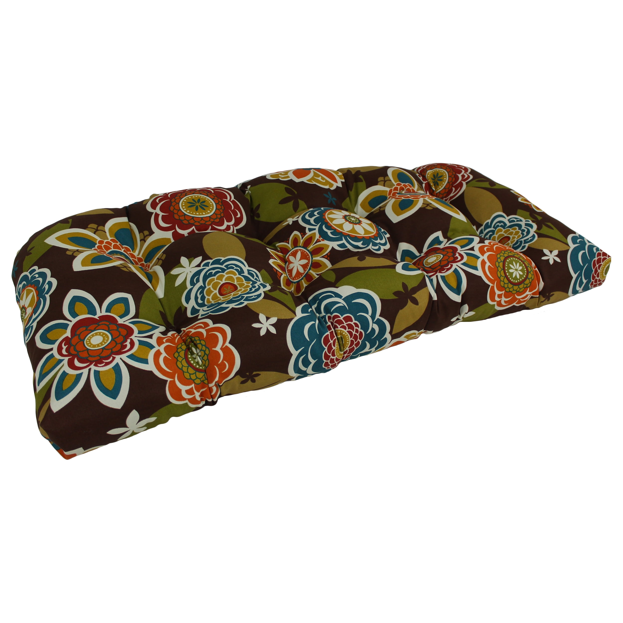 Picture of Blazing Needles 93180-LS-REO-50 42 x 19 in. U-Shaped Patterned Spun Polyester Tufted Settee & Bench Cushion&#44; Annie Chocolate