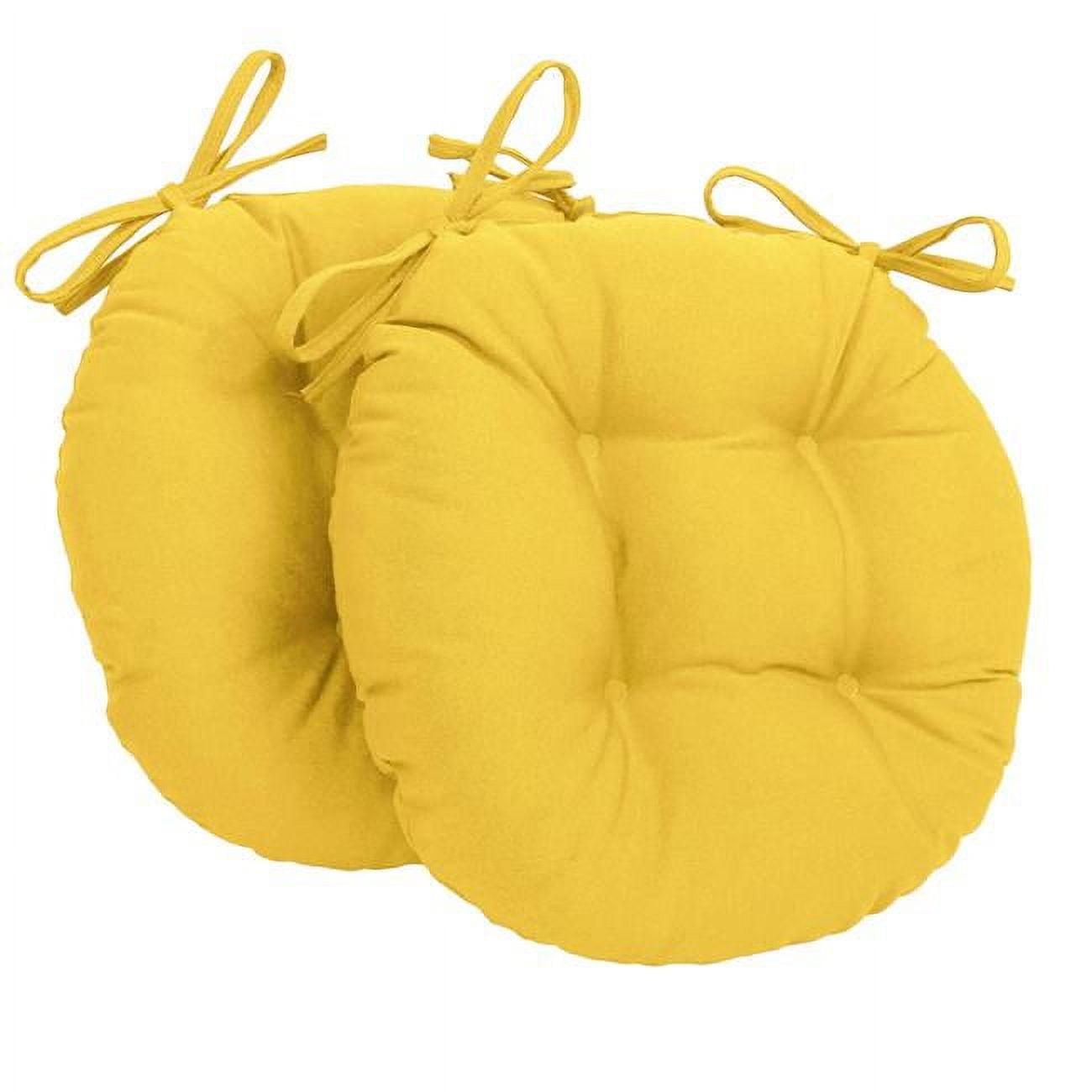 Picture of Blazing Needles 916X16RD-T-2CH-TW-SS 16 in. Solid Twill Round Tufted Chair Cushions&#44; Sunset - Set of 2
