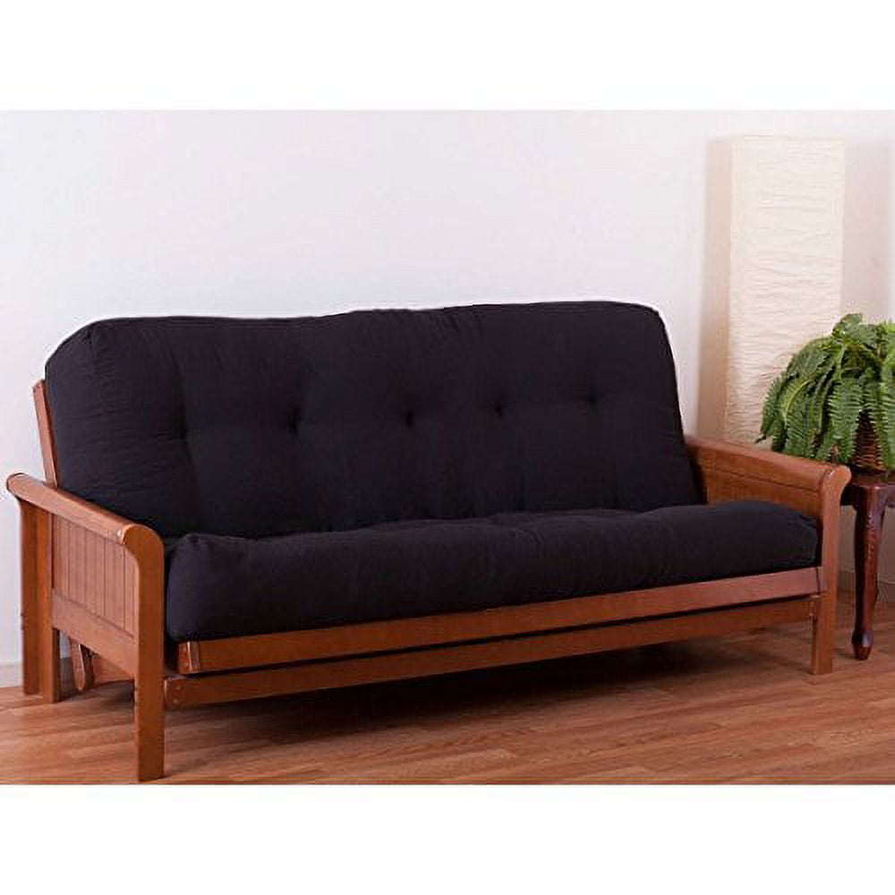 9 in. Renewal Twill Queen Size Futon Mattress, Navy