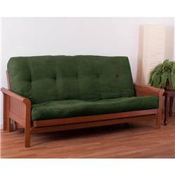 9607-MS-HG 8 in. Vitality Microsuede Full Size Futon Mattress, Hunter Green