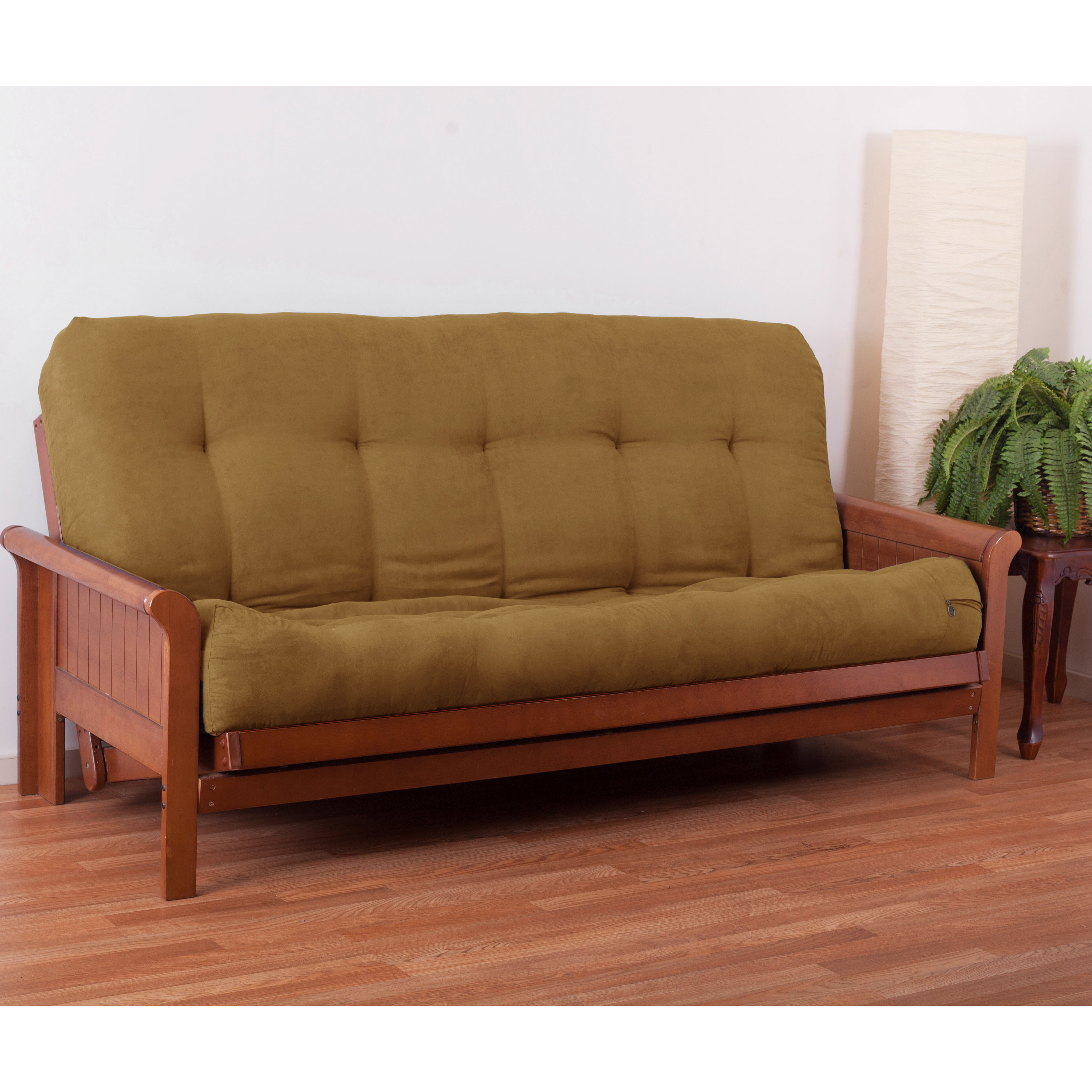 9608-MS-CM 10 in. Vitality Microsuede Full Size Futon Mattress, Camel
