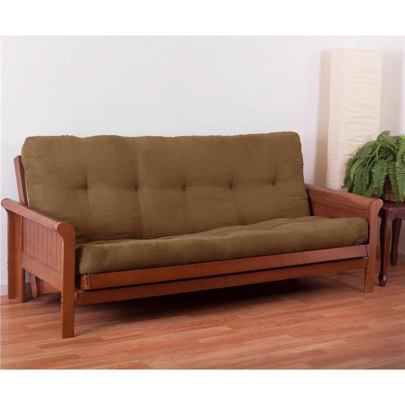 9606-MS-CM 6 in. Vitality Microsuede Full Size Futon Mattress, Camel