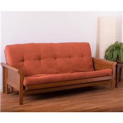 9606-MS-SP 6 in. Vitality Microsuede Full Size Futon Mattress, Spice