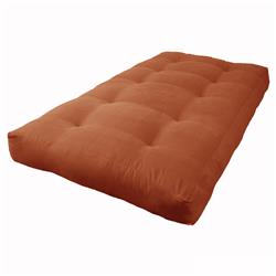 9602-MS-SP 8 in. Vitality Microsuede Twin Size Futon Mattress, Spice