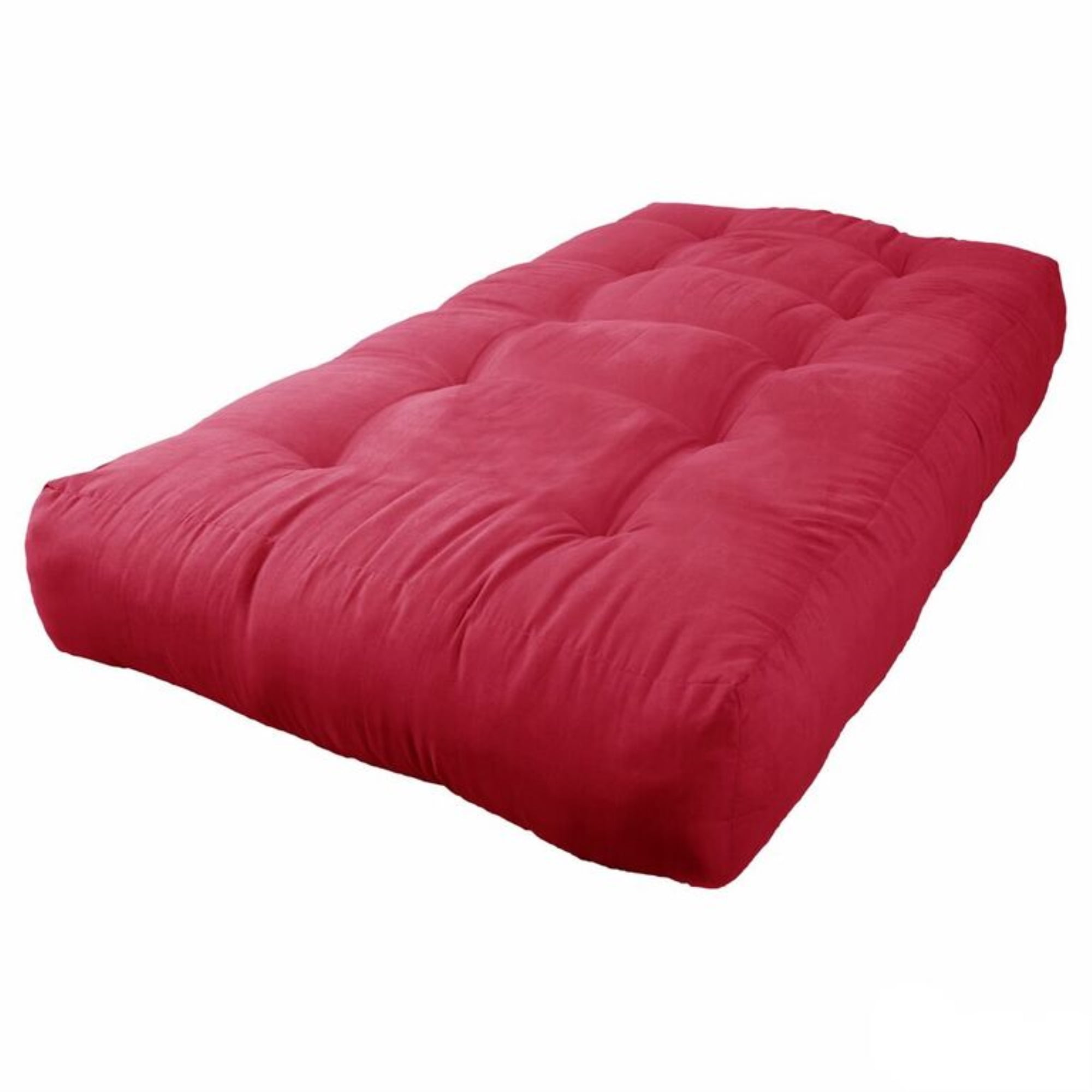 9603-MS-BB 10 in. Vitality Microsuede Twin Size Futon Mattress, Bery Berry