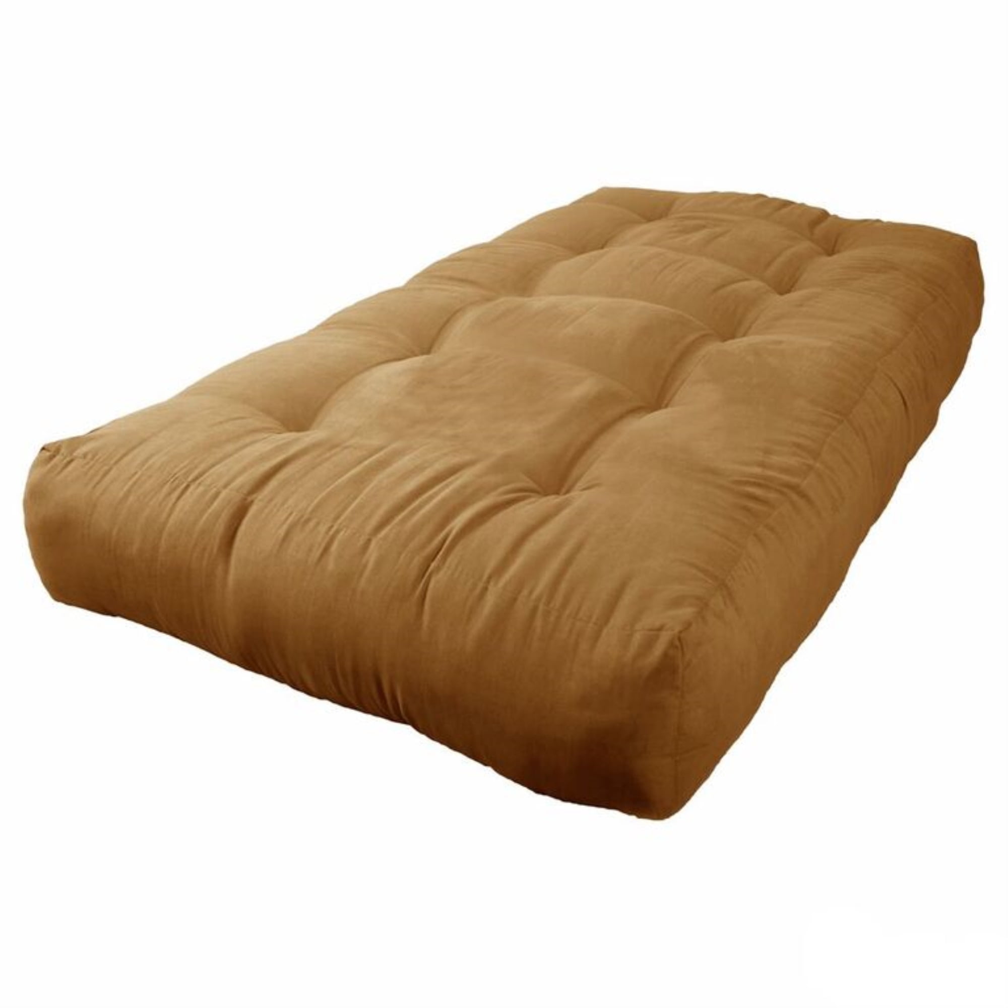 9603-MS-CM 10 in. Vitality Microsuede Twin Size Futon Mattress, Camel