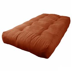 9603-MS-SP 10 in. Vitality Microsuede Twin Size Futon Mattress, Spice