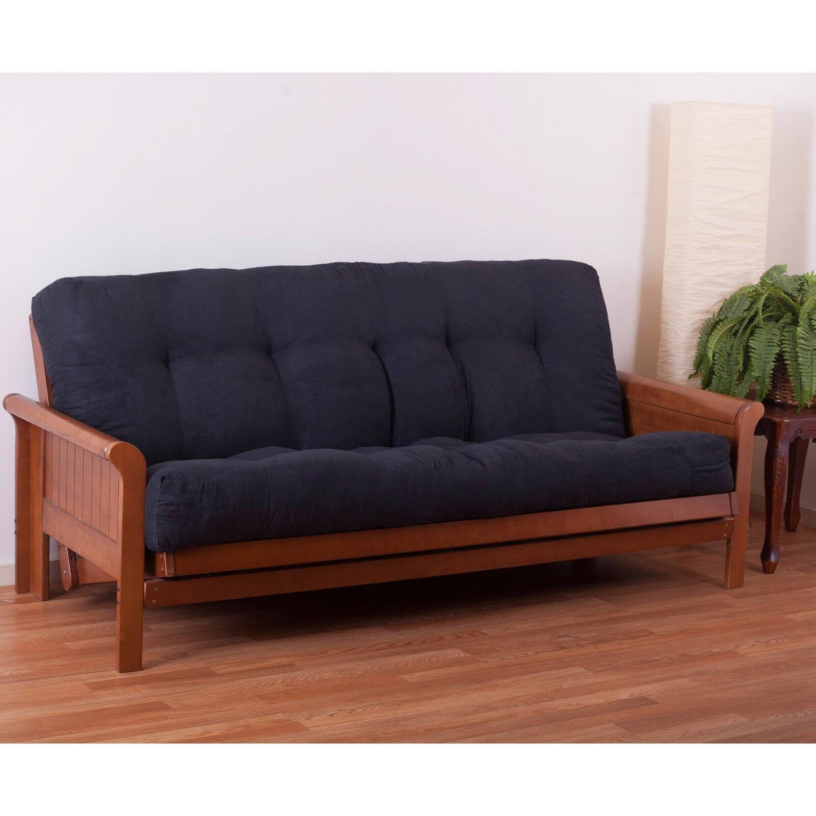 8 in. Renewal Twill Full Size Futon Mattress, Mojito Lime