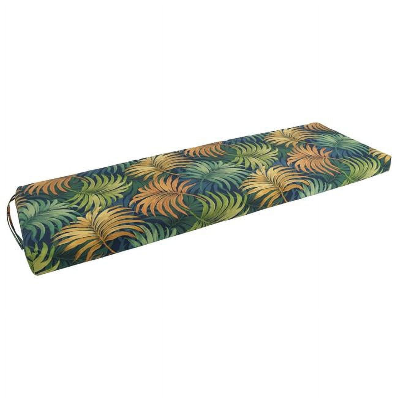60 x 19 in. Patterned Outdoor Spun Polyester Bench Cushion, Laperta Monsoon