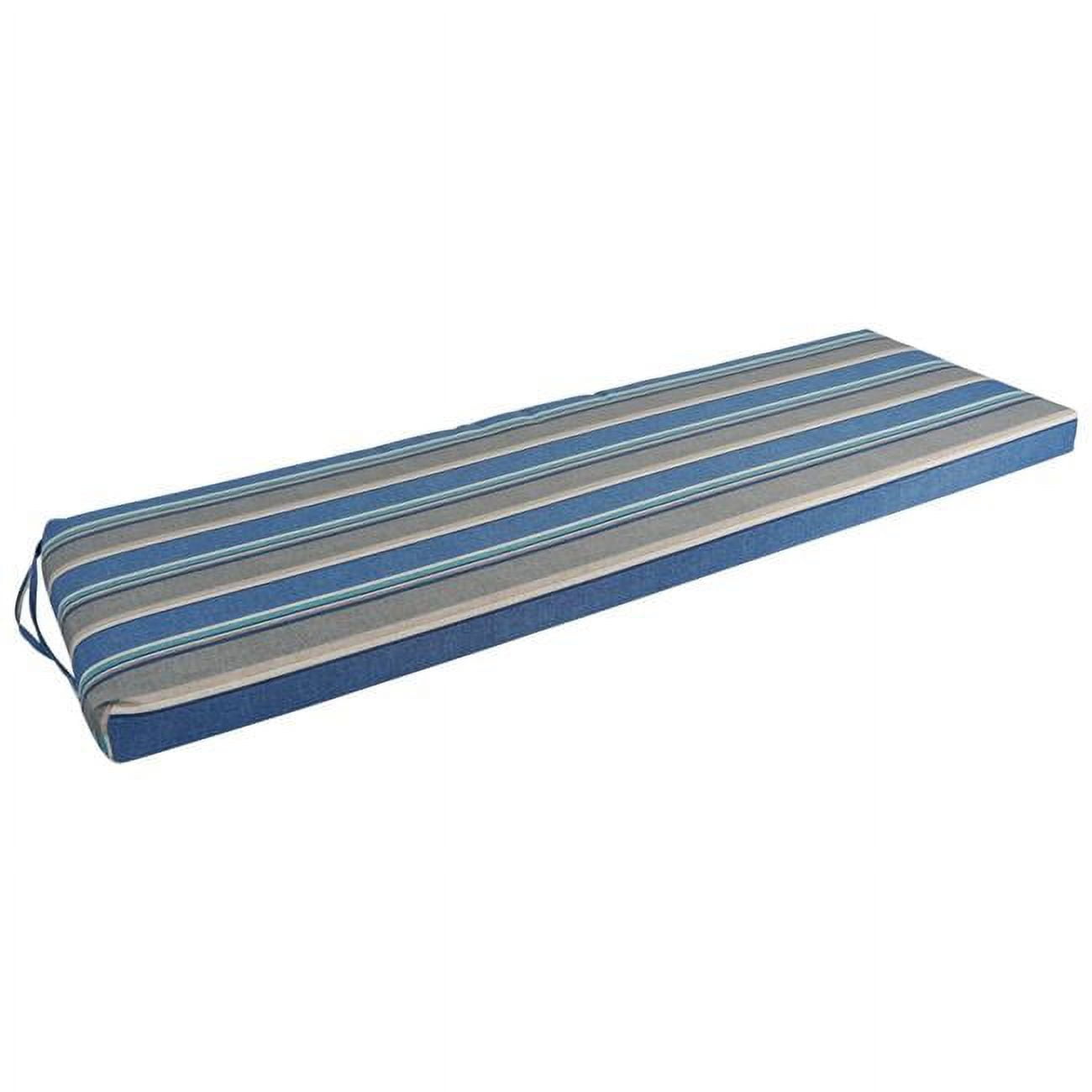 57 x 19 in. Patterned Outdoor Spun Polyester Bench Cushion, Sovaro Denim