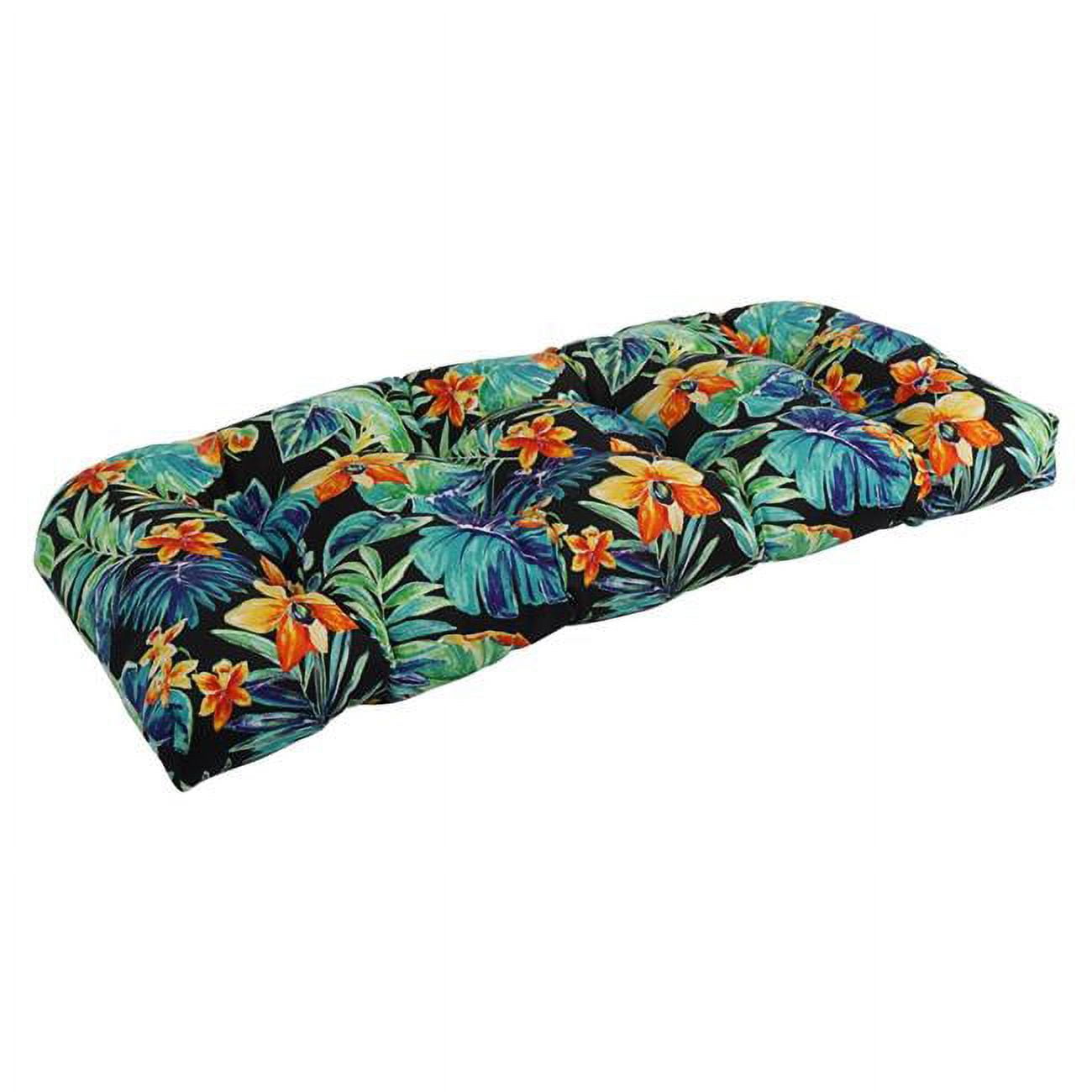 Picture of Blazing Needles 93180-LS-REO-62 42 x 19 in. U-Shaped Patterned Spun Polyester Tufted Settee & Bench Cushion&#44; Beachcrest Caviar
