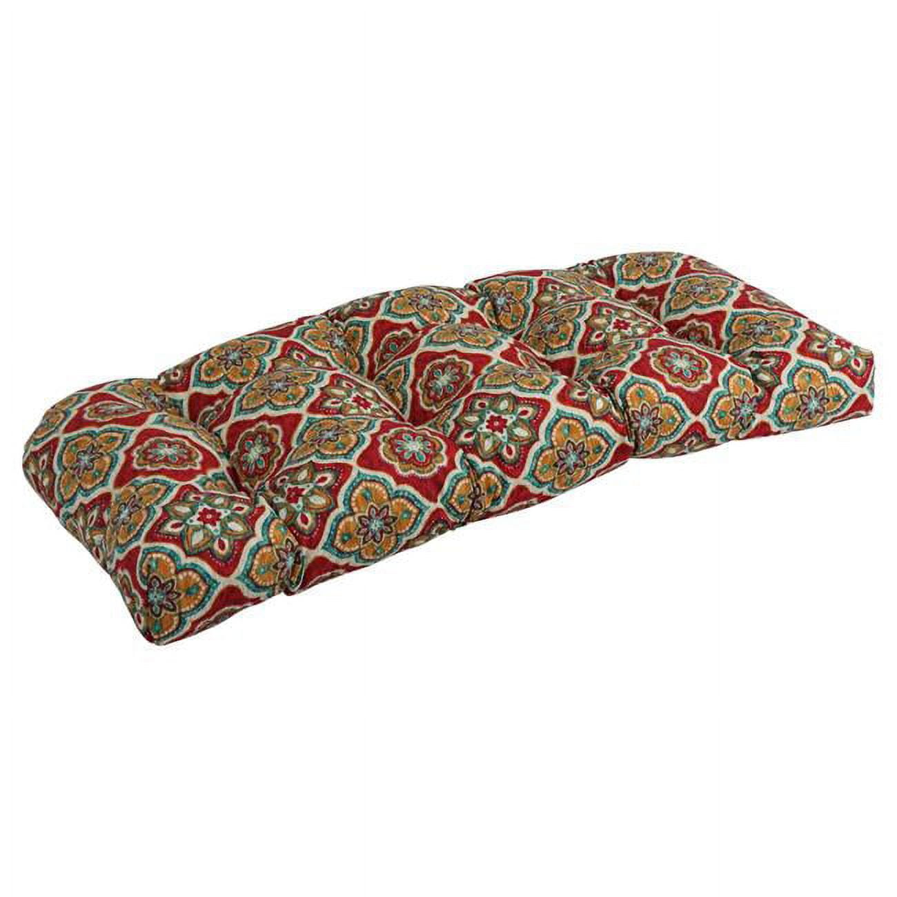 Picture of Blazing Needles 93180-LS-REO-63 42 x 19 in. U-Shaped Patterned Spun Polyester Tufted Settee & Bench Cushion&#44; Adonis Jewel