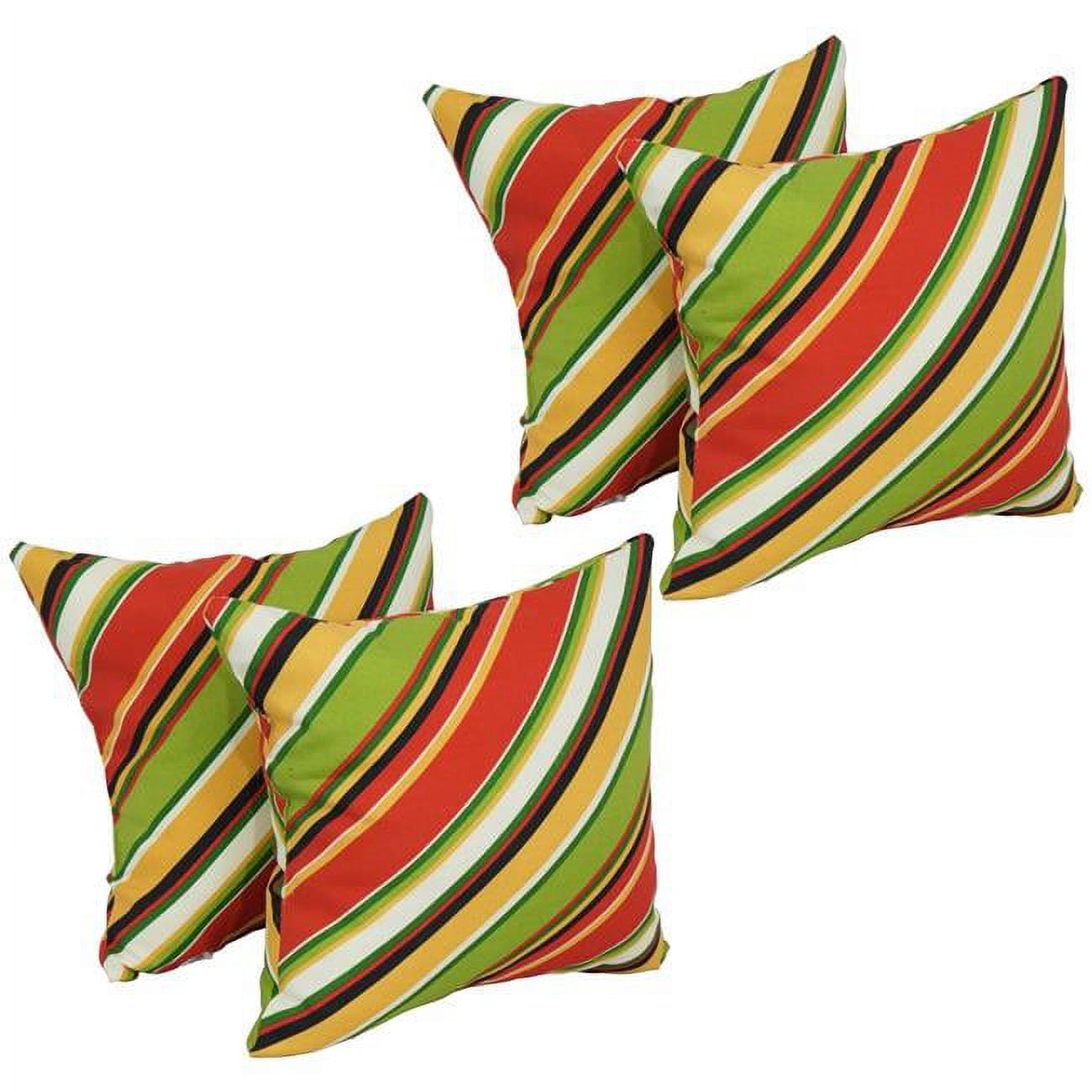 17 in. Square Polyester Outdoor Throw Pillows, Browning Garden - Set of 4
