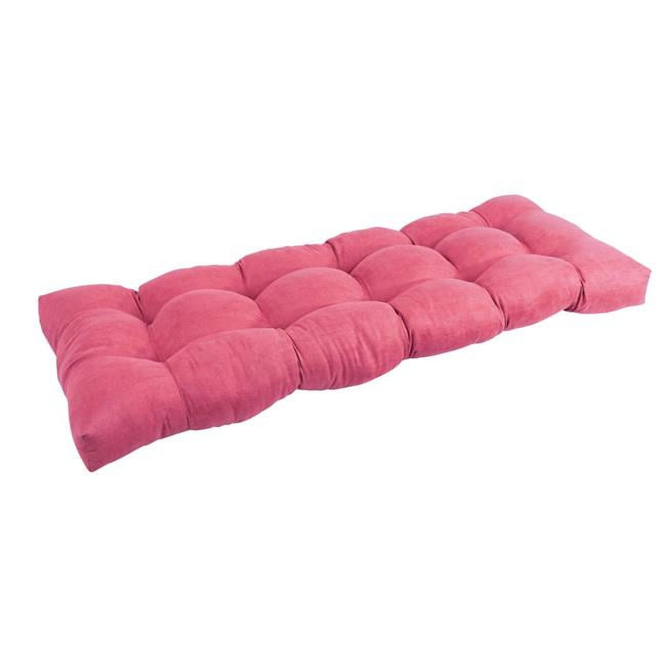 Picture of Blazing Needles 946X19BF-MS-BB 46 x 19 in. Tufted Solid Microsuede Bench Cushion&#44; Bery Berry